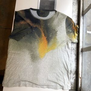 Fendi runway T-shirt in grey yellow XXL